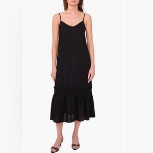 NEW…HALOGEN V-Neck A-Line Midi Dress